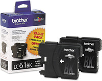 Brother Original LC612PKS BLACK Ink Cartridge up to 450 Pages 2 Pack per Order