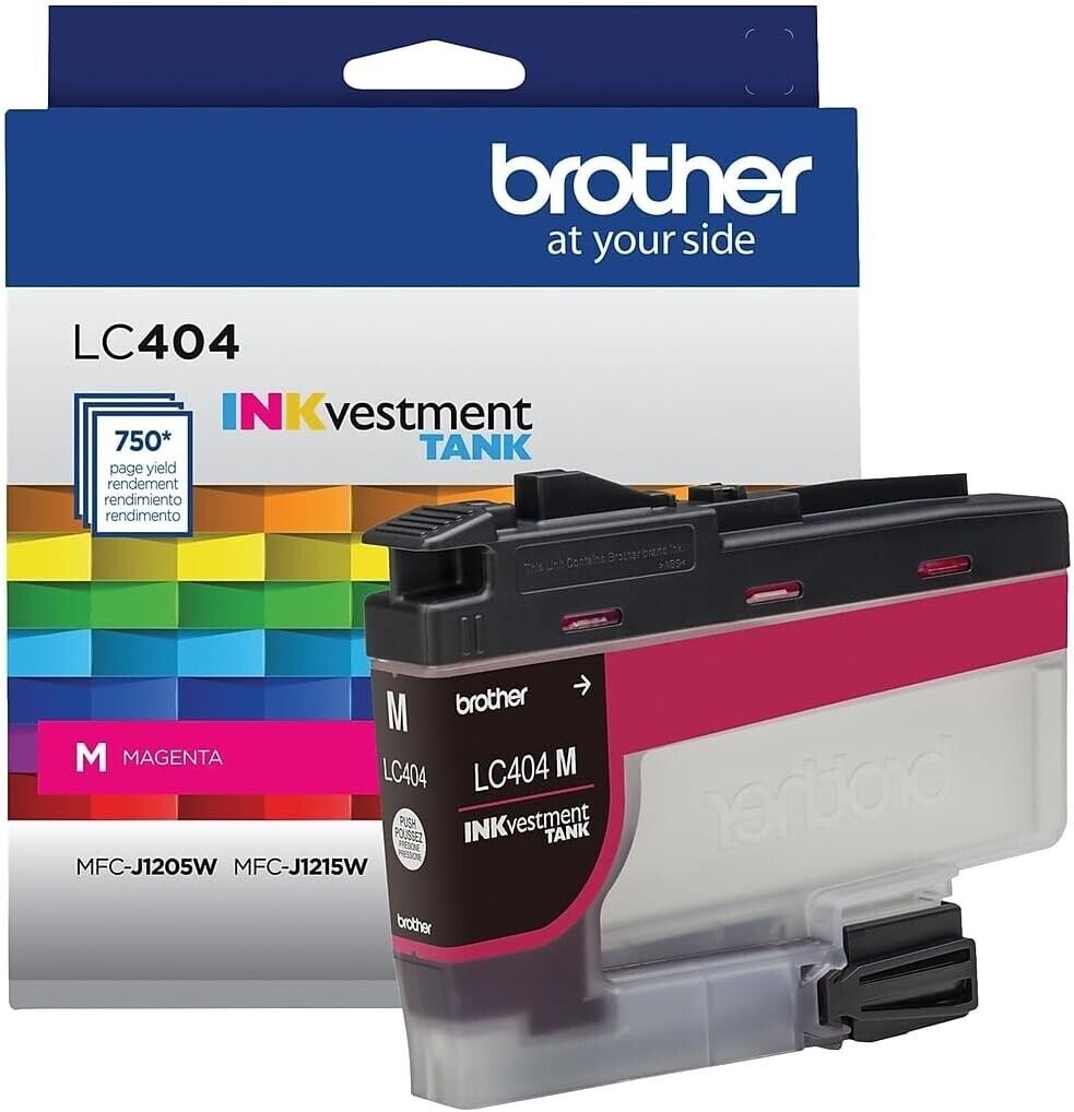 Brother INKvestment LC404MS Standard Yield MAGENTA Ink Cartridge up to 750 Pages