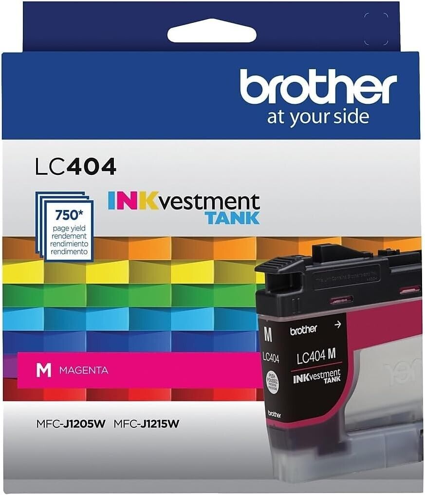 Brother INKvestment LC404MS Standard Yield MAGENTA Ink Cartridge up to 750 Pages