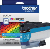 Brother INKvestment LC406CS Standard YIELD CYAN Ink Cartridge up to 3000 Pages