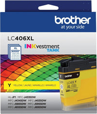 Brother INKvestment LC406XLYS High Yield YELLOW Ink Cartridge up to 5000 Pages