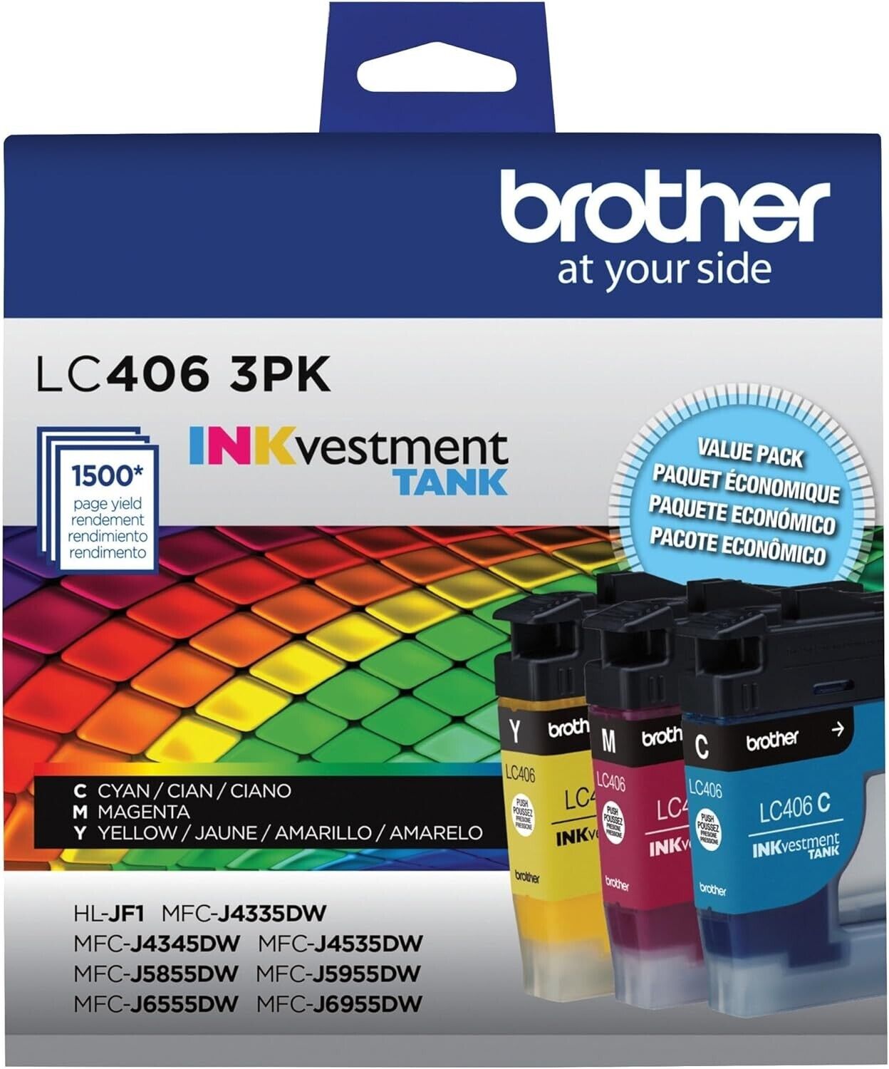 Brother INKvestment LC4063PKS Standard CYAN MAGENTA YELLOW 3 Colors per Order