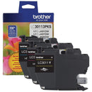 Brother INKvestment LC30113PKS Standard CYAN MAGENTA YELLOW 2 Cartridges per Col