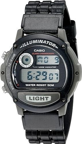 Casio W87H-1V Casual Sports Unisex Digital Quartz Watch Resin BLACK Band