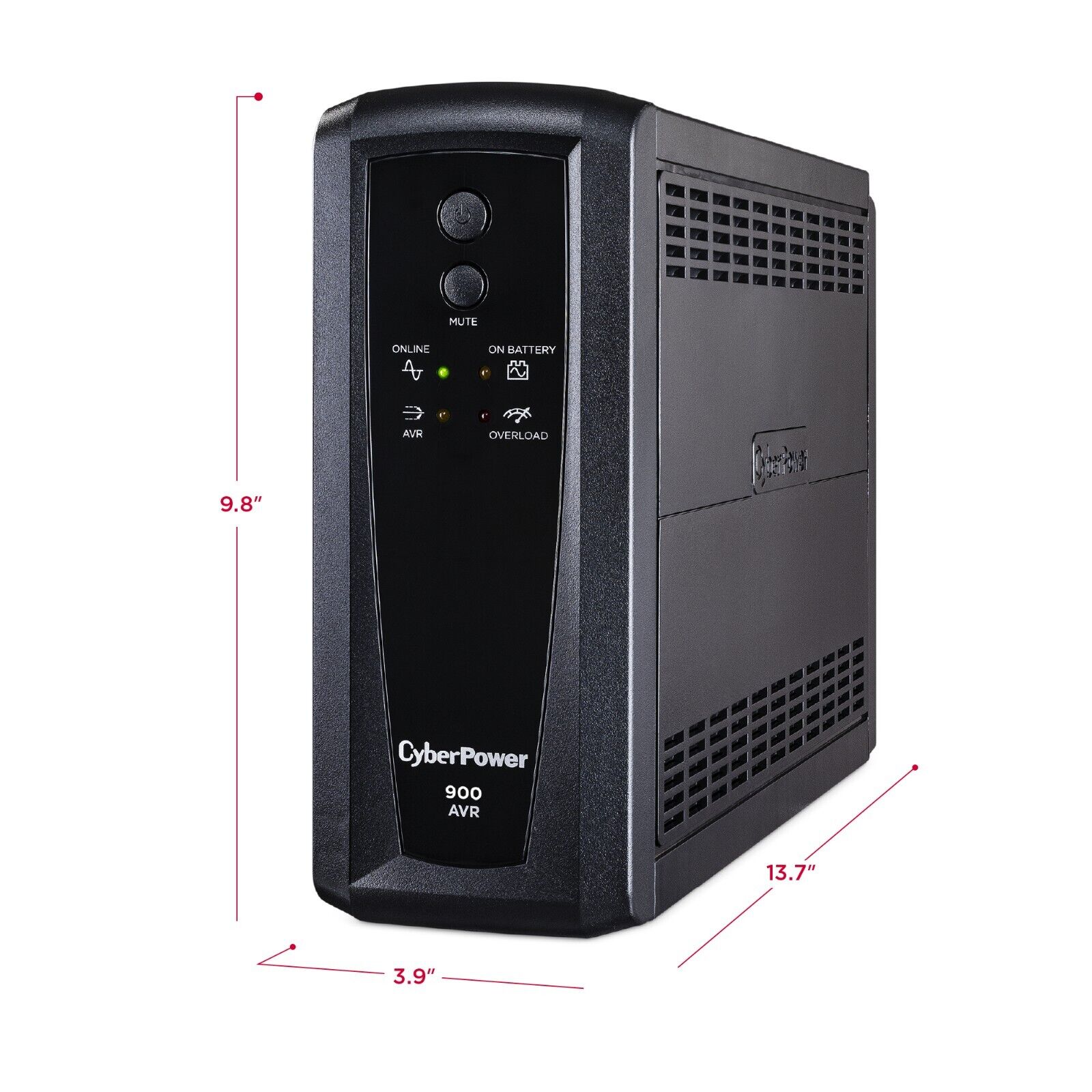 CyberPower CP900AVR 5+5 Outlets AVR UPS Tower System 900VA 560W 1500J w 6FT Cord