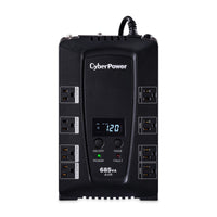 CyberPower CP685AVRLCD 4+4 Outlets Intelligent LCD UPS 685VA 390W +RJ45 RG6 RJ11