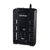 CyberPower CP685AVRLCD 4+4 Outlets Intelligent LCD UPS 685VA 390W +RJ45 RG6 RJ11