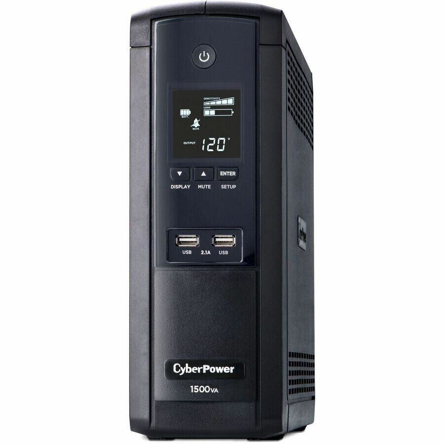 CyberPower BRG1500AVRLCD2 6+6 Outlets Intelligent LCD 1500V Mini Tower UPS Tower