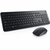 Dell 05GVG KM3322W Wireless Keyboard Mouse w USB Plunger 3 Buttons 1000 dpi BLAC