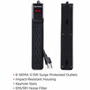 CyberPower CSB606 6 Outlet Essential Surge Protection 800V 900J 6FT Cord BLACK