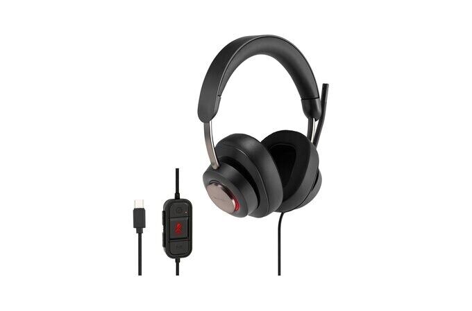 Kensington K83451WW H2000 USB-C Over Ear Stereo Headset All Day Comfort BLACK