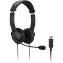 Kensington K33065WW Classic Headset with Mic and Volume Control - Stereo