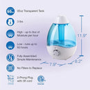 Lasko UH200 12" Ultrasonic Cool Mist Humidifier w Scent Tray Night Light White