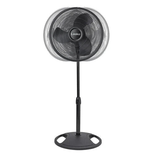 Lasko 2521 16" 3 Speed Oscillating Stand Floor Pedestal Fan Adj Height BLACK