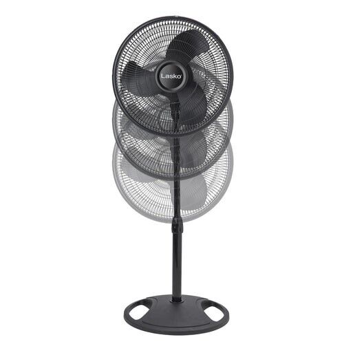 Lasko 2521 16" 3 Speed Oscillating Stand Floor Pedestal Fan Adj Height BLACK