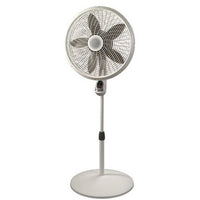 Lasko 1885 18" Pedestal 3 Speed Cyclone Fan w Adj Height Tilt Osc Remote WHITE