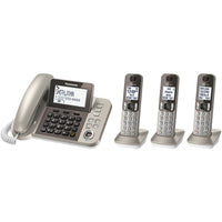 Panasonic KX-TGF353N 1 Line SpeakerPhone 3 Cordless DECT 6.0 Phone Champ Gold