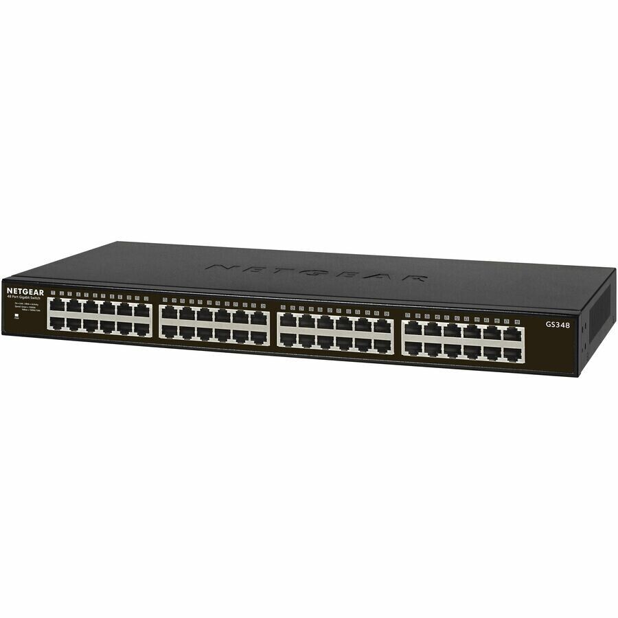 Netgear GS348-100NAS 48-Port Gigabit Unmanaged Switch Desk RackMountable