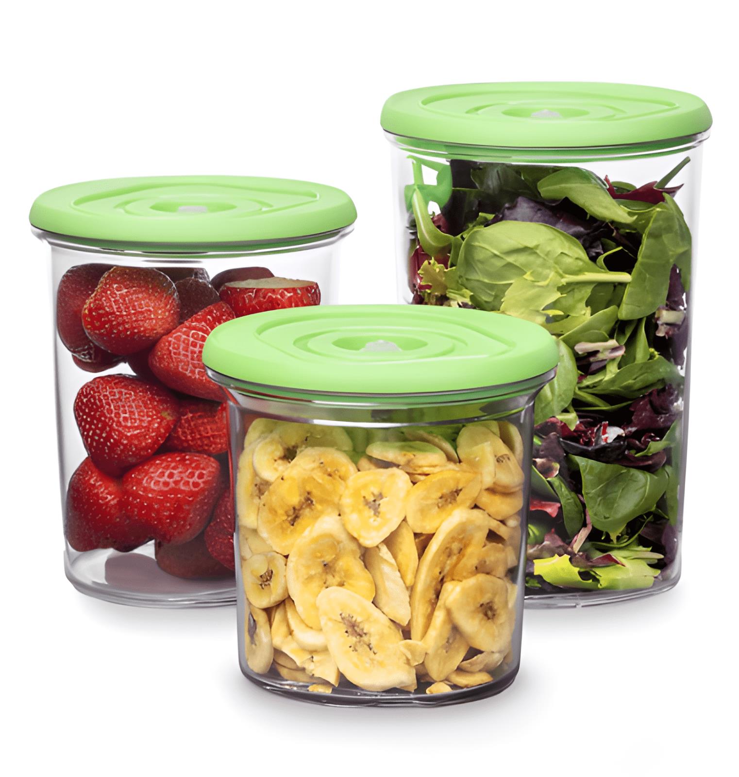 Presto 09512 FreshDaddy 3-Piece Vacuum Container Set Stain and Odor Resistant