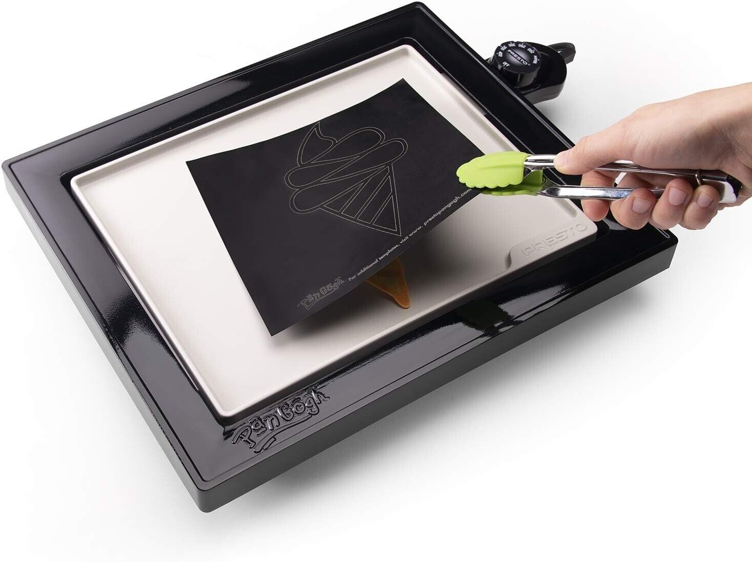 Presto 07080 PanGogh Electric Pancake Art Griddle w Batter Bottle & Template