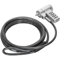 Targus ASP96RGLX 6.5FT DEFCON Universal 40 Digit T-Bar Combination Lock Silver