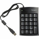 Targus PAUK10U Ultra Mini USB 19-Key Numeric Keypad Black Low Profile