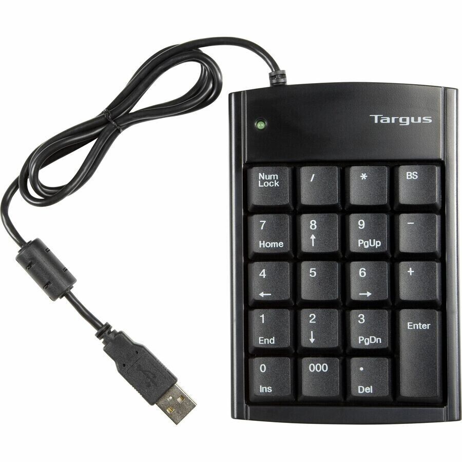 Targus PAUK10U Ultra Mini USB 19-Key Numeric Keypad Black Low Profile