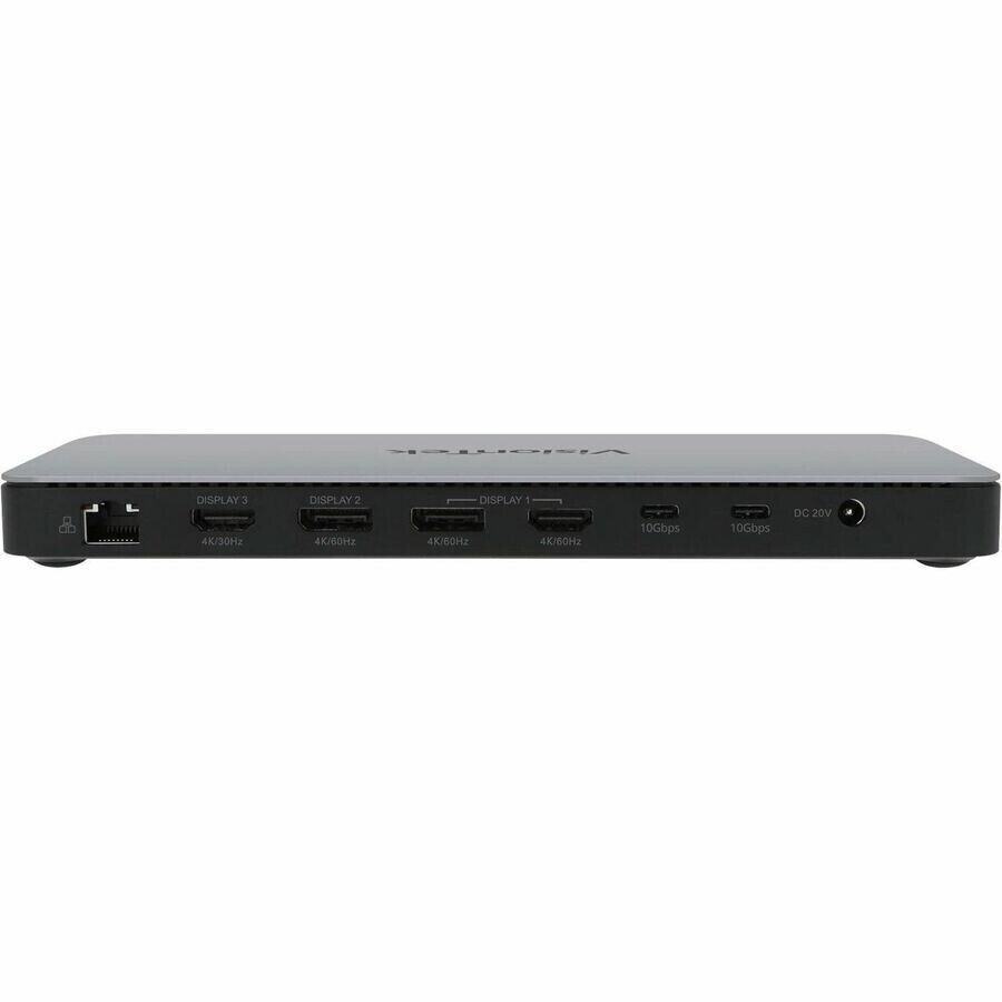 Visiontek 901531 VT2600 USB-C 3 Display Docking Station 4K DP HDMI RJ45 100W PD