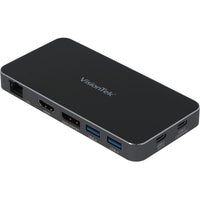 Visiontek 901527 VT350 USB-C 2 Display Docking Station 4K DP HDMI RJ45 100W PD