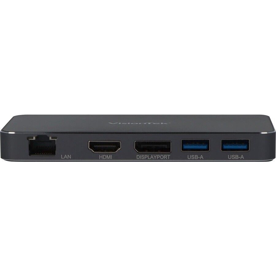 Visiontek 901527 VT350 USB-C 2 Display Docking Station 4K DP HDMI RJ45 100W PD