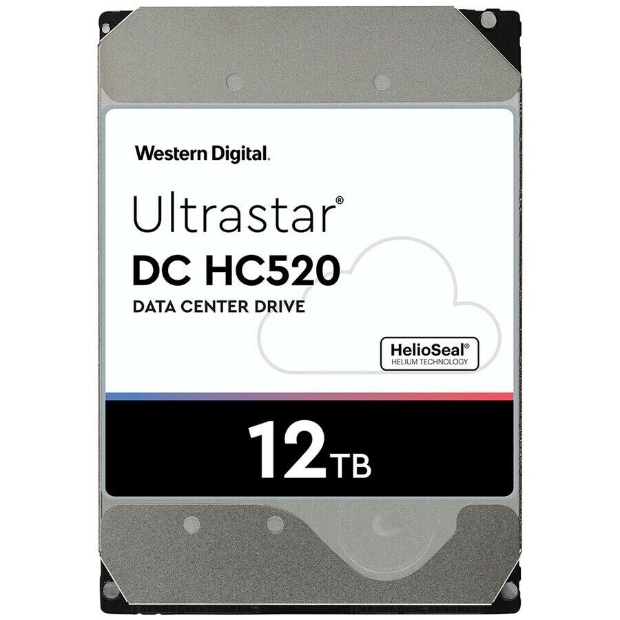 Western Digital 0F30146 Ultrastar DC HC520 HUH721212ALE604 12TB HDD 3.5" SATA