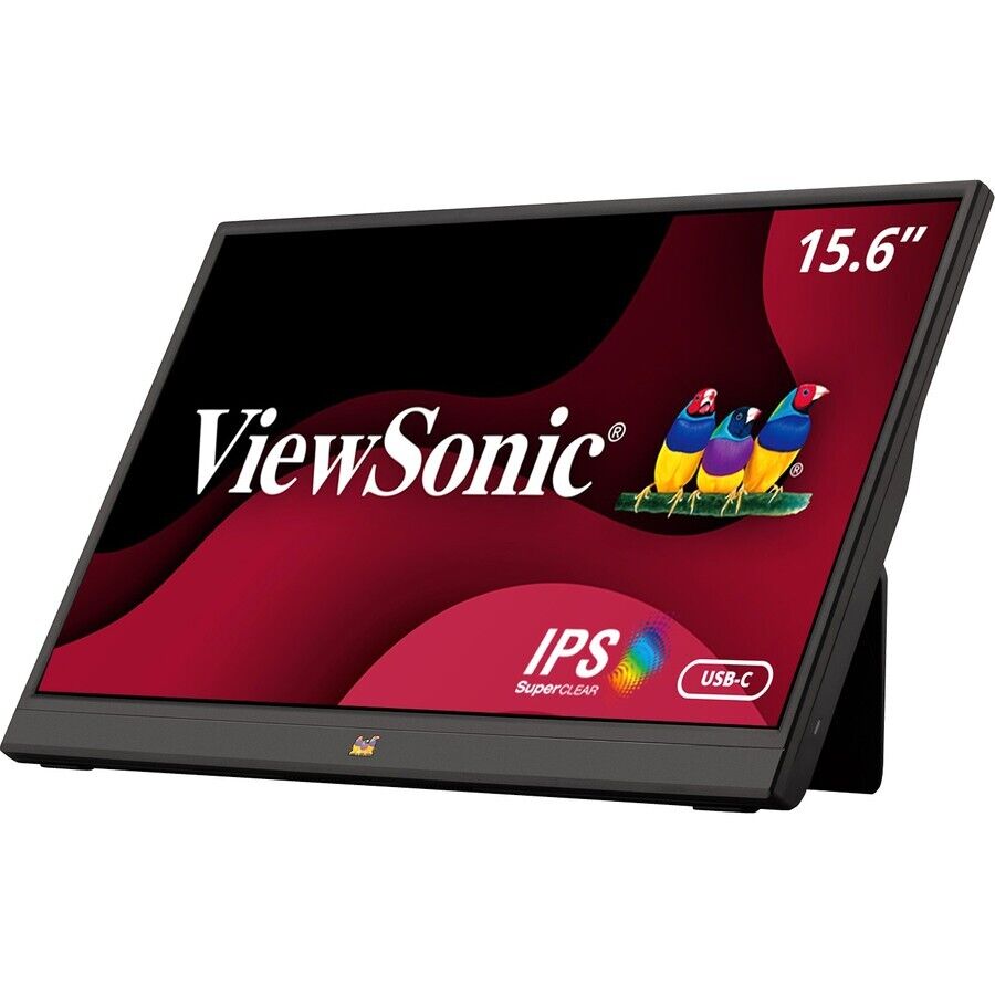 Viewsonic VA1655 15.6" 1080p Portable IPS Monitor Mini HDMI USB-C w Case & Stand