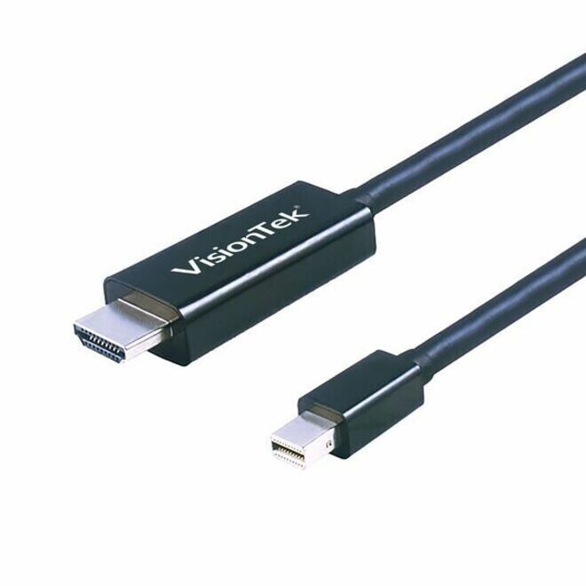 Visiontek 901215 6.6FT Mini-DisplayPort mDP to HDMI M/M 4K Active Video Cable