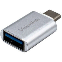 Visiontek 901223 USB-C Male to USB-A Female Small Block Adapter Plug N Play