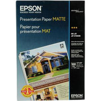 Epson S041069-L 13"x19" 27lb Matte Inkjet Presentation Paper Bright White 100/Pk