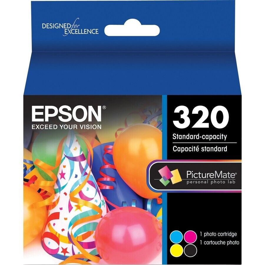 Epson T320 Standard Yield InkJet Cartridge Cyan Magenta Yellow Black 4 Colors