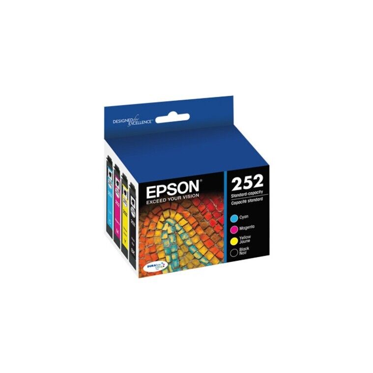 Epson T252120-BCS DURABrite Ultra T252 Standard Yield Inkjet Cartridge 4 Colors