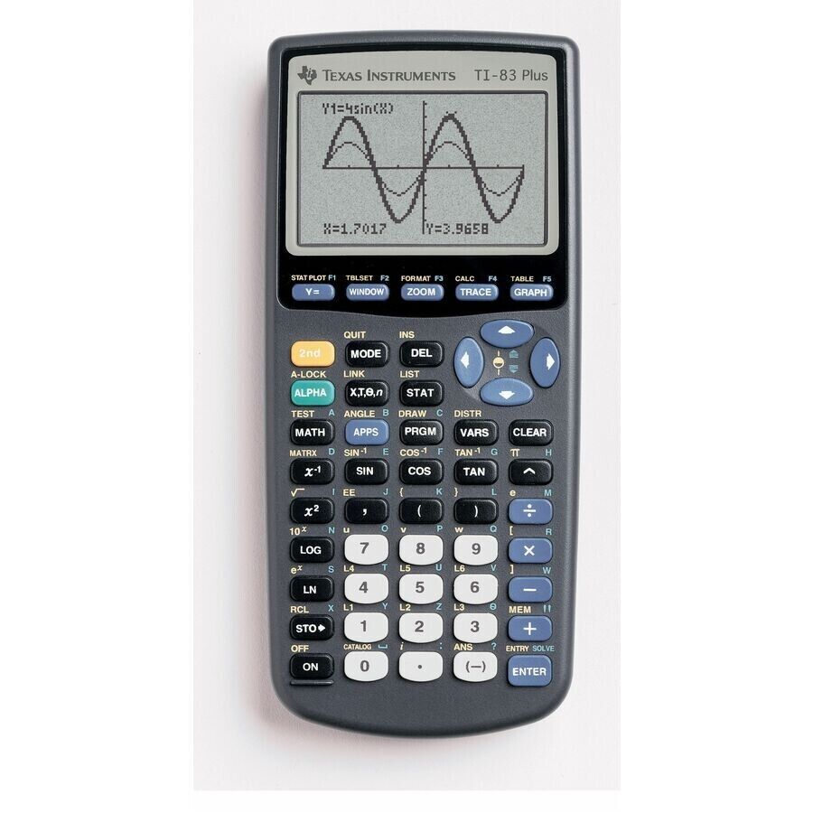 Texas Instruments 83PL/TBL/1L1 TI-83 Plus Graphing Calculator 8 Line 16 Digits