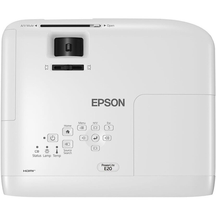 Epson V11H981020 PowerLite E20 LCD Projector 4:3 Ceiling Mount 1024x768 HDMI USB