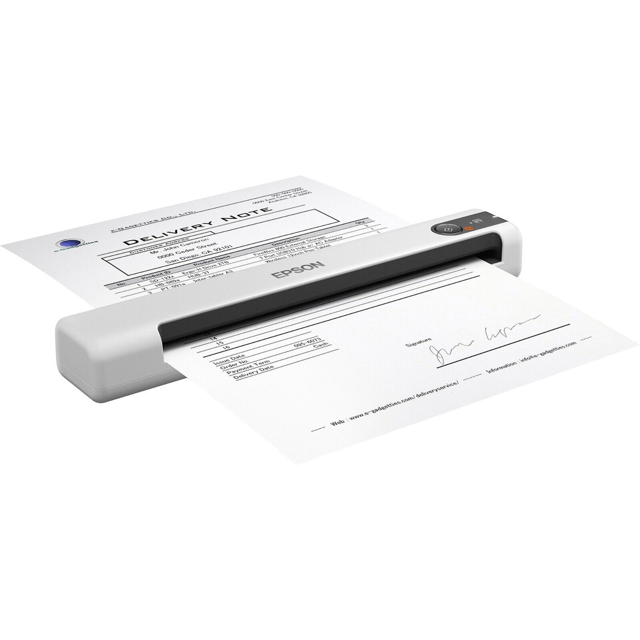 Epson B11B252202 DS-70 Sheetfed Portable Document Color Scanner 600dpi 10ppm USB