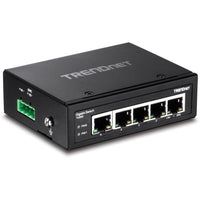 TRENDnet TI-G50 5 Port Hardened Industrial DIN Rail Gigabit Switch Metal Case