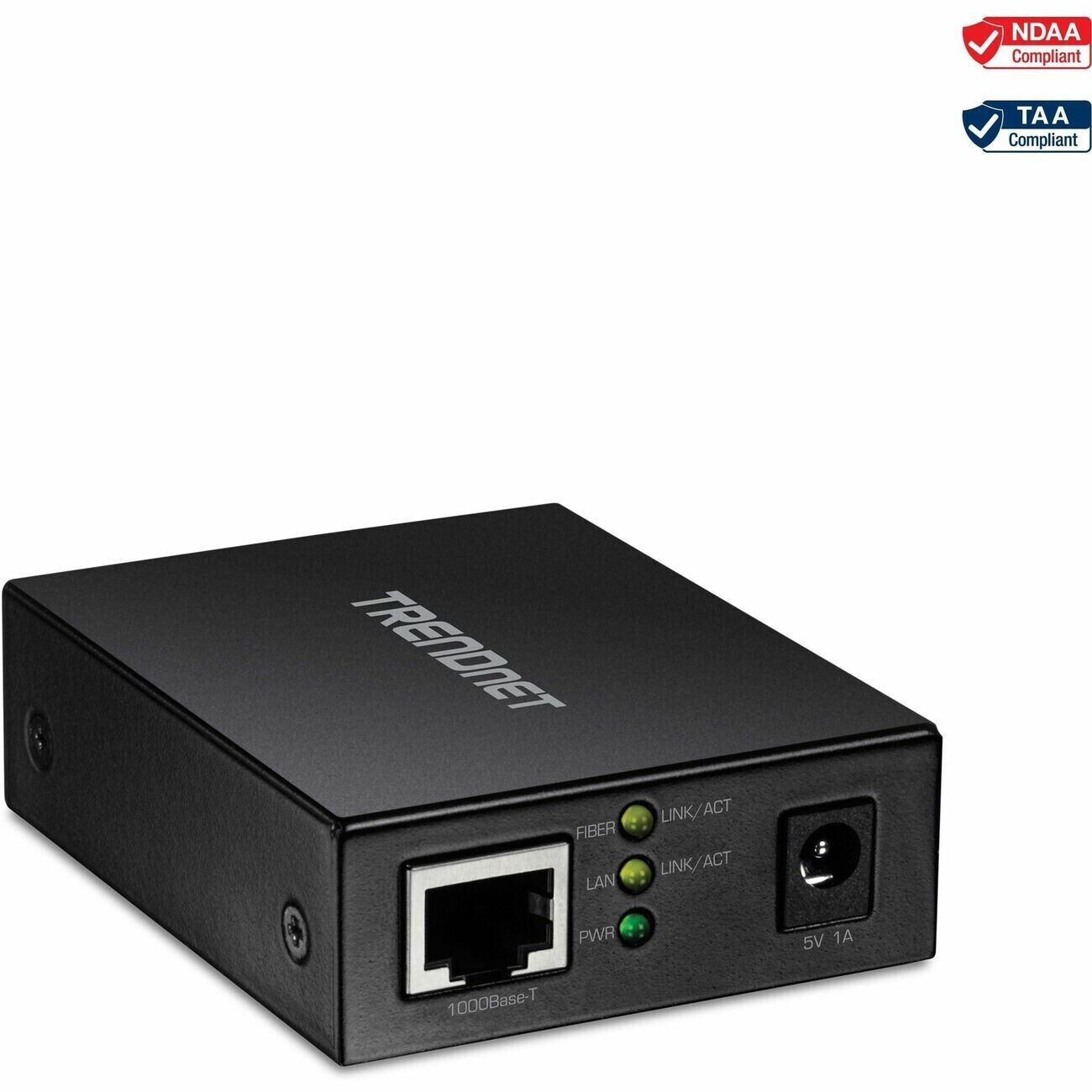 TRENDnet TFC-GSFP Gigabit Ethernet to SFP Fiber Media Converter 4G Switching Cap