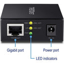 TRENDnet TFC-GSFP Gigabit Ethernet to SFP Fiber Media Converter 4G Switching Cap