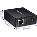 TRENDnet TFC-GSFP Gigabit Ethernet to SFP Fiber Media Converter 4G Switching Cap