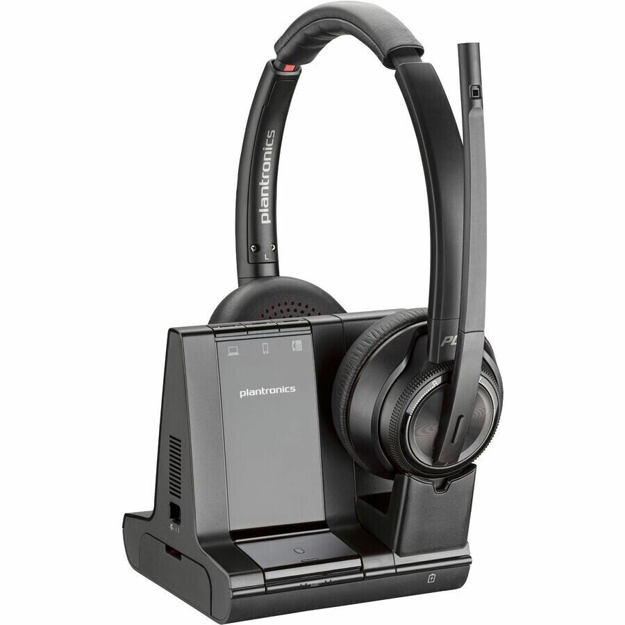Poly 77T33AA#ABA SAVI 8220 UC DECT BT USB Stereo Wireless Headset w Case Cable