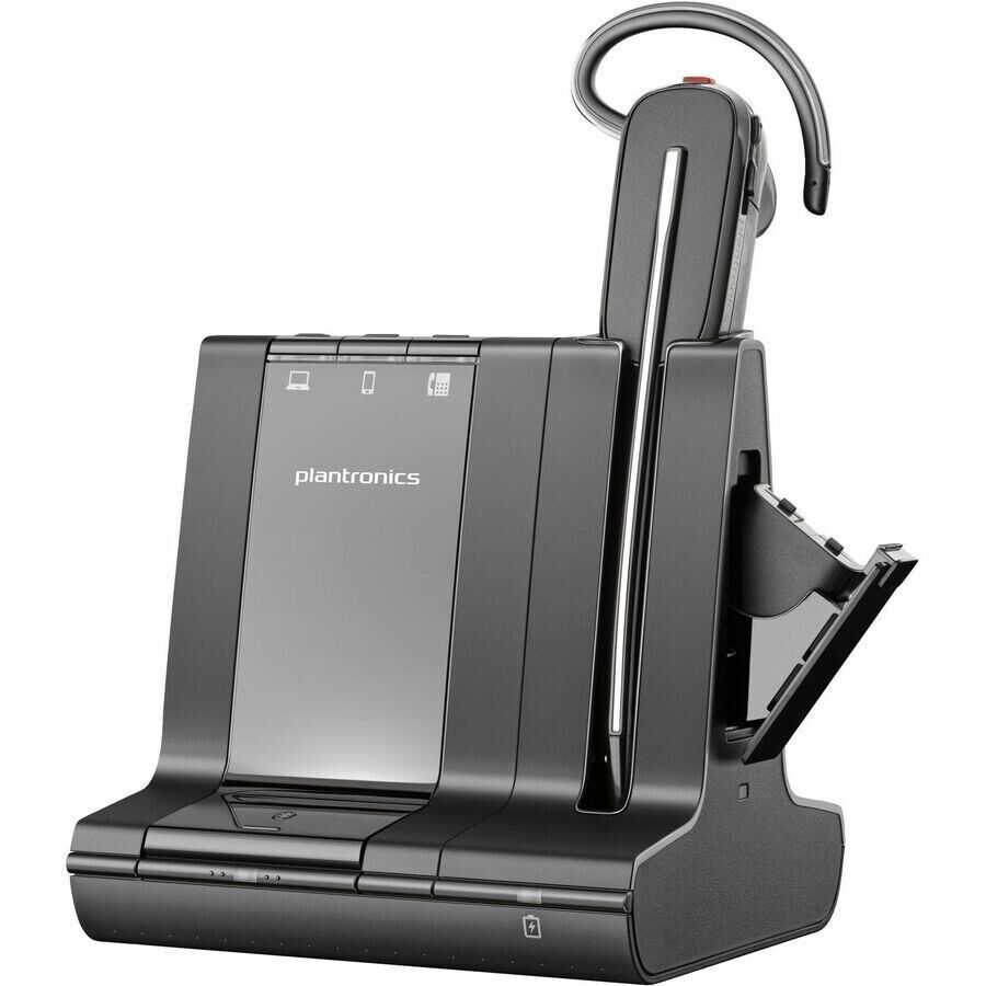 Poly 7W6D1AA#ABA Savi 8245 Office Wireless DECT Mono Covertible EarSet w Stand