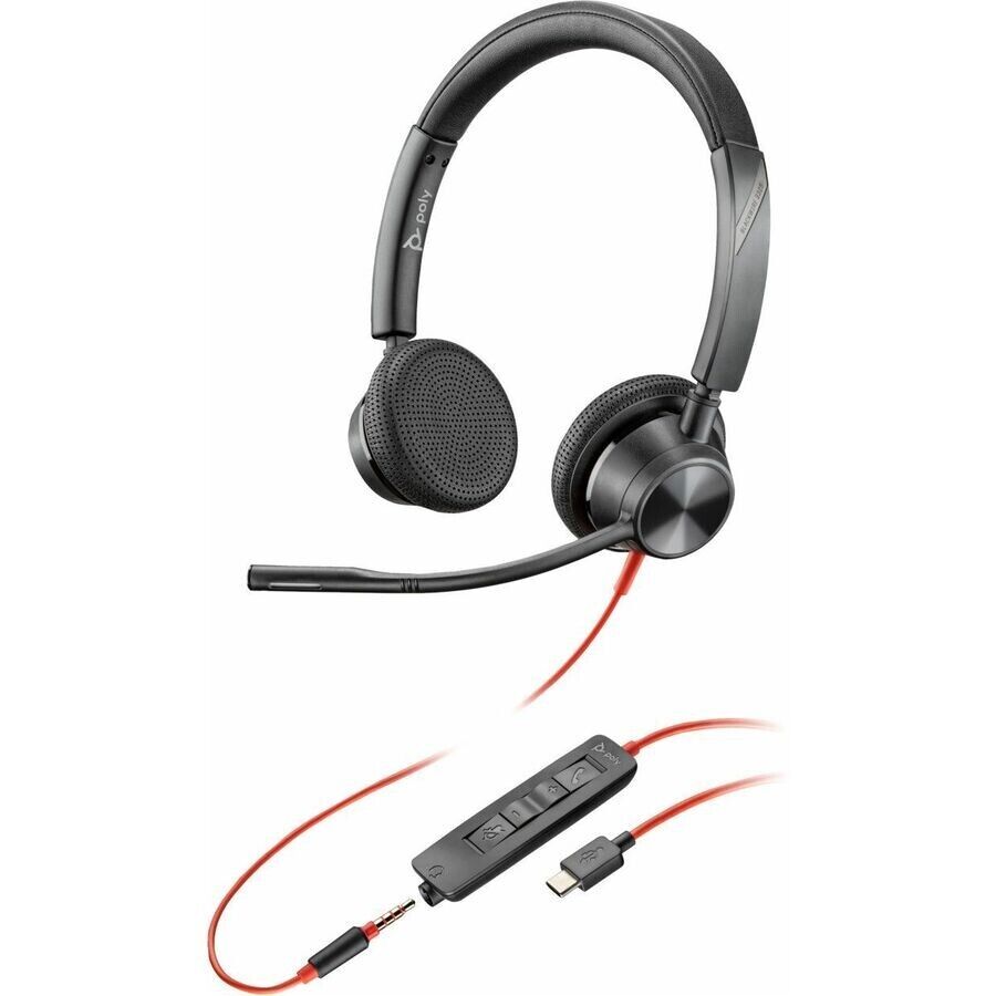 Poly 8X221AA Blackwire 3325 Stereo USB-C/A 3.5mm Headset Inline Cntrl TAA PC MAC