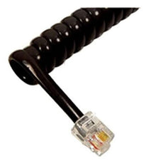 Cablesys ICC-ICHC406FBK 6' BLACK Telephone Handset RJ9 Curly Cord FBK