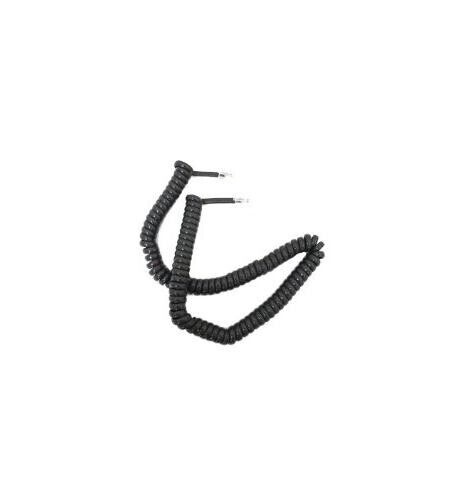 Cablesys 1200CH 12' Char BLACK Telephone Handset RJ9 Curly Cord GCHA444012-FMG