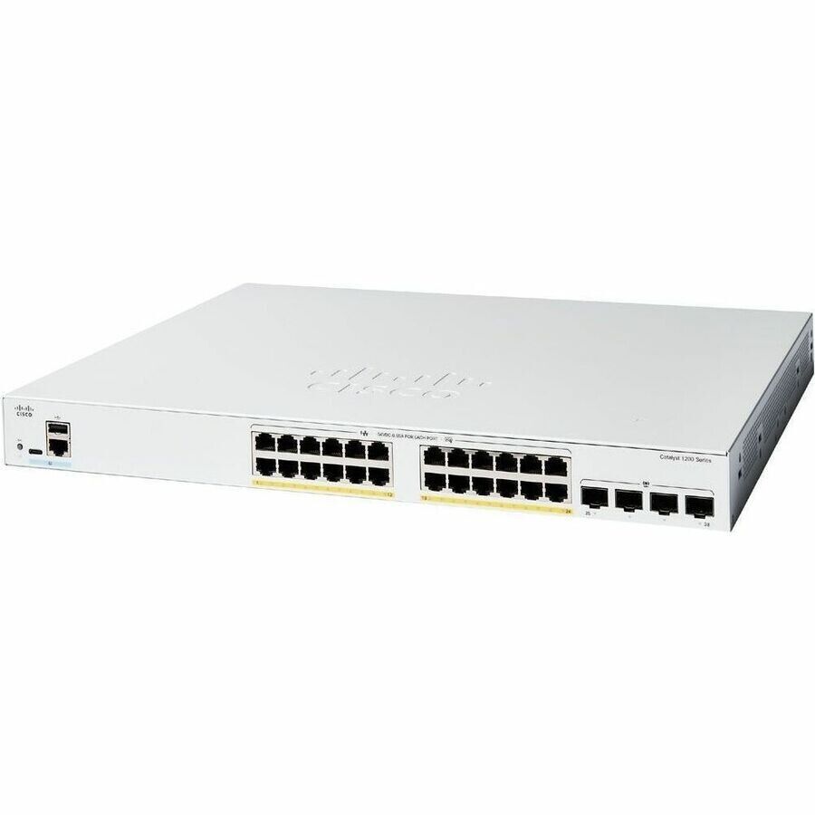 Cisco C1200-24FP-4G Catalyst 24 Port Gig PoE+ 4 Exp SFP Slot Managed Switch Rack